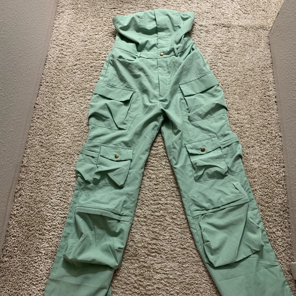 Mint Green Cargo Pants